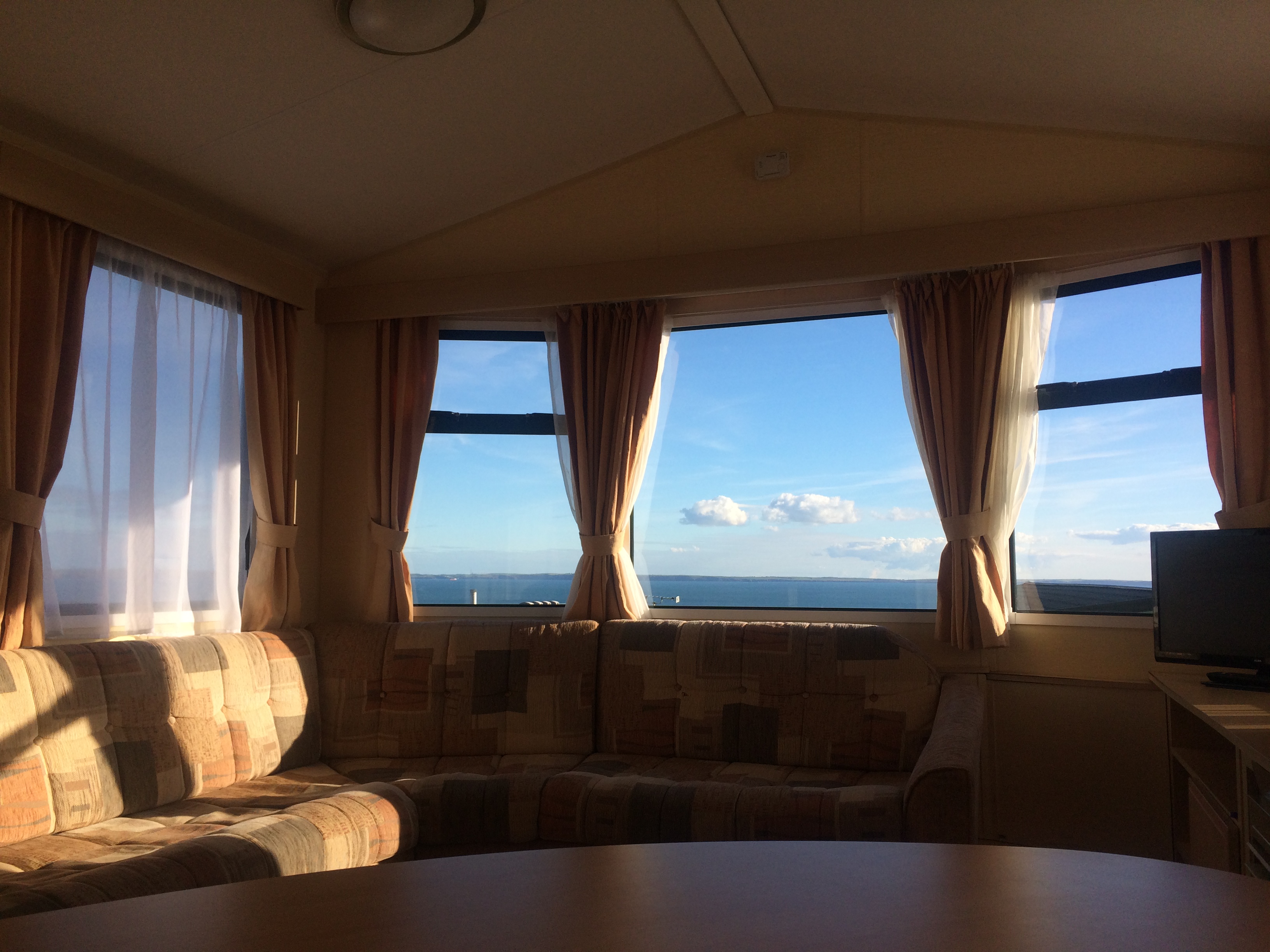 Sea view whilst sitting in living room